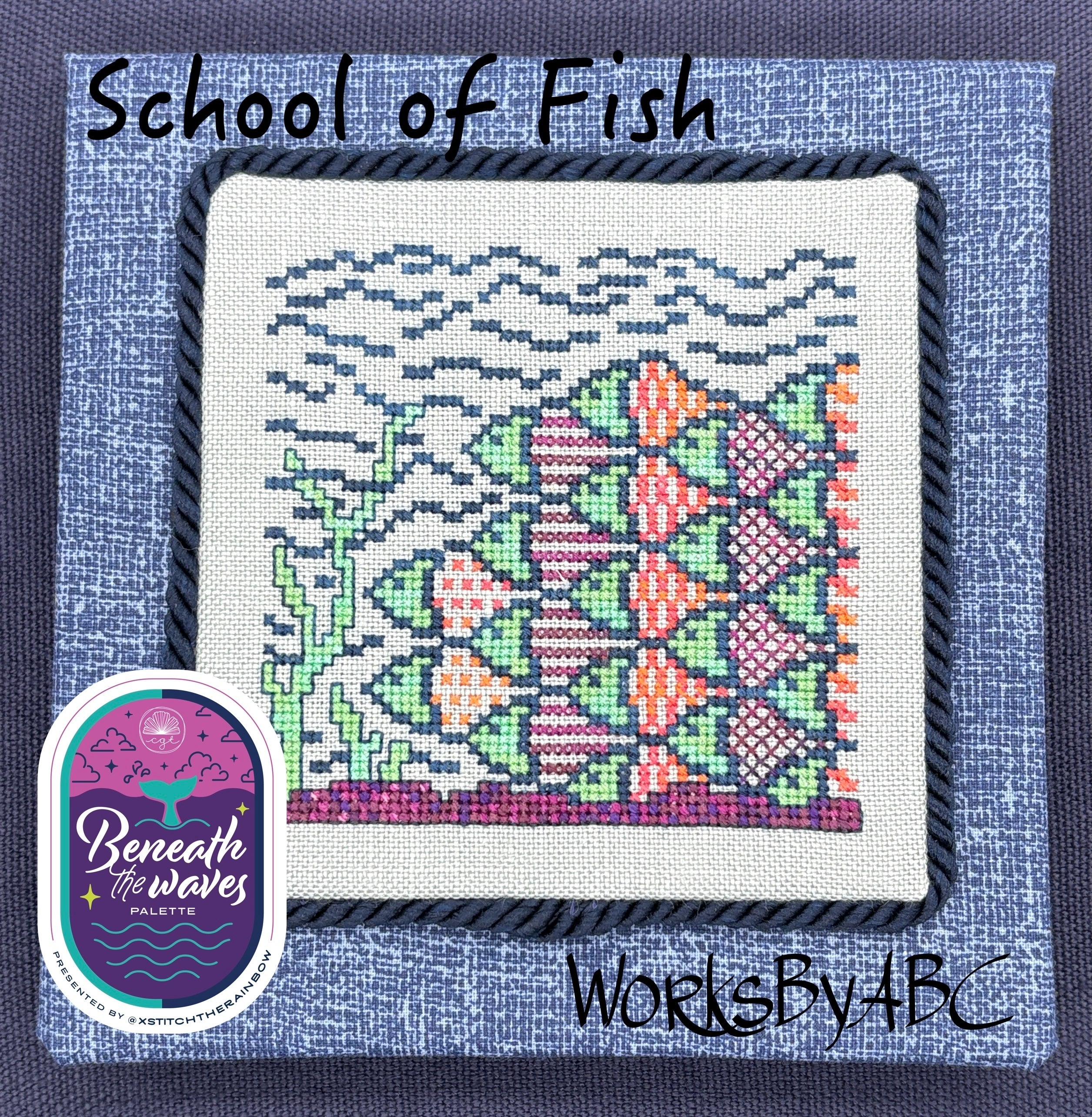School of Fish (Beneath the Waves) - WorksByABC - Cross Stitch Pattern [Nashville 2026]