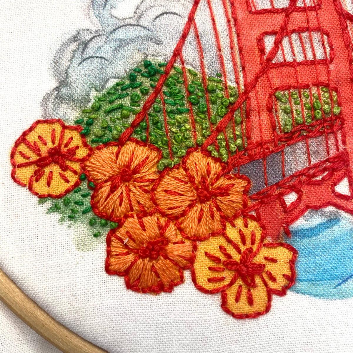 Meet Me in San Francisco Golden Gate Bridge Embroidery Kit