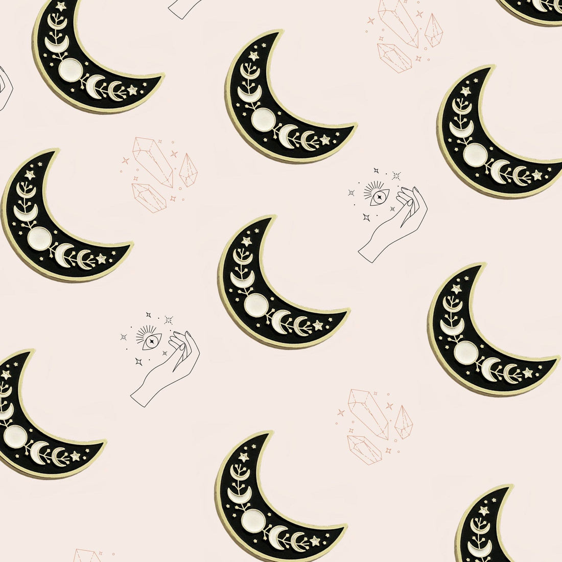 Moon and Stars Magnetic Needle Minder - The Stitch Box Vault - Cross Stitch Notions