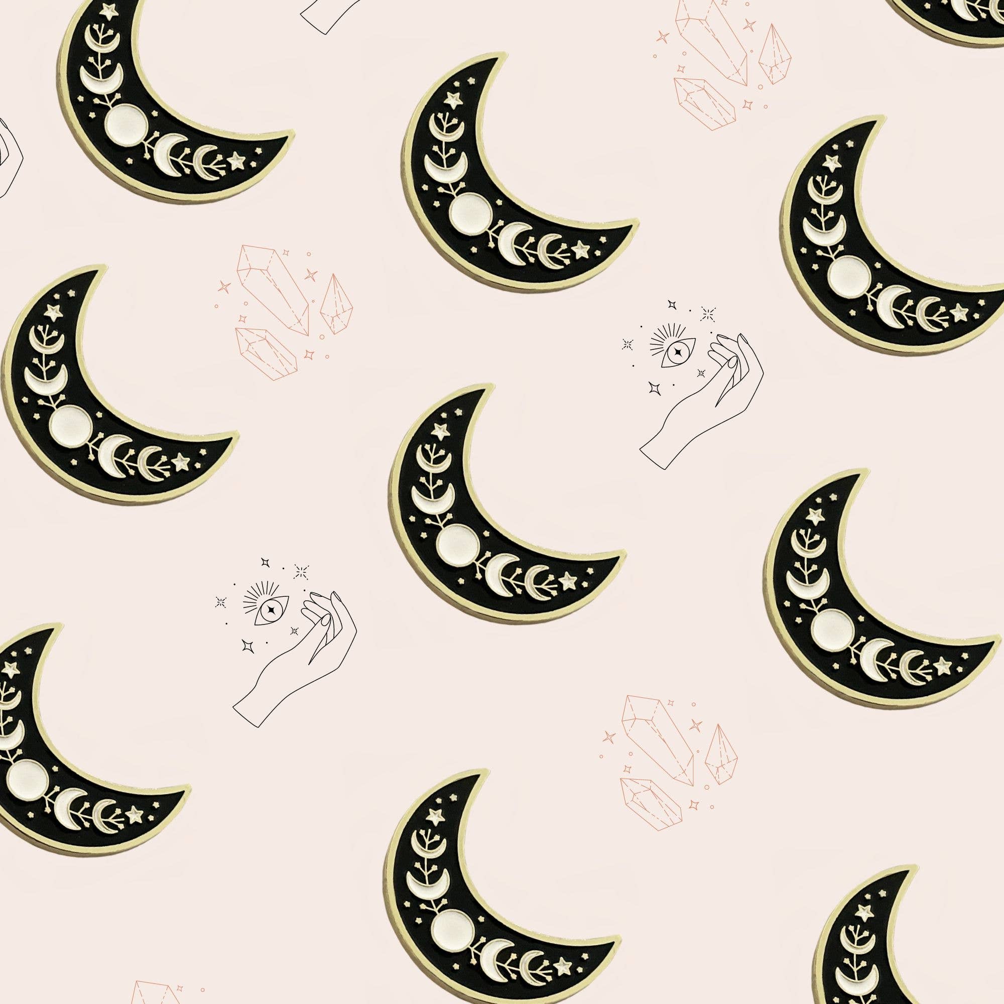 Moon and Stars Magnetic Needle Minder - The Stitch Box Vault - Cross Stitch Notions