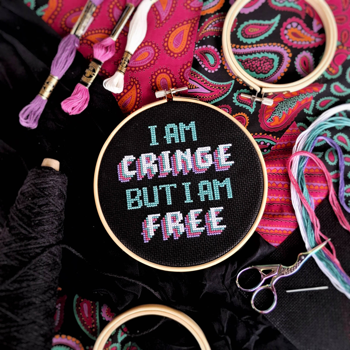 Cringe But Free Cross Stitch Kit - The Gloomy Gremlin