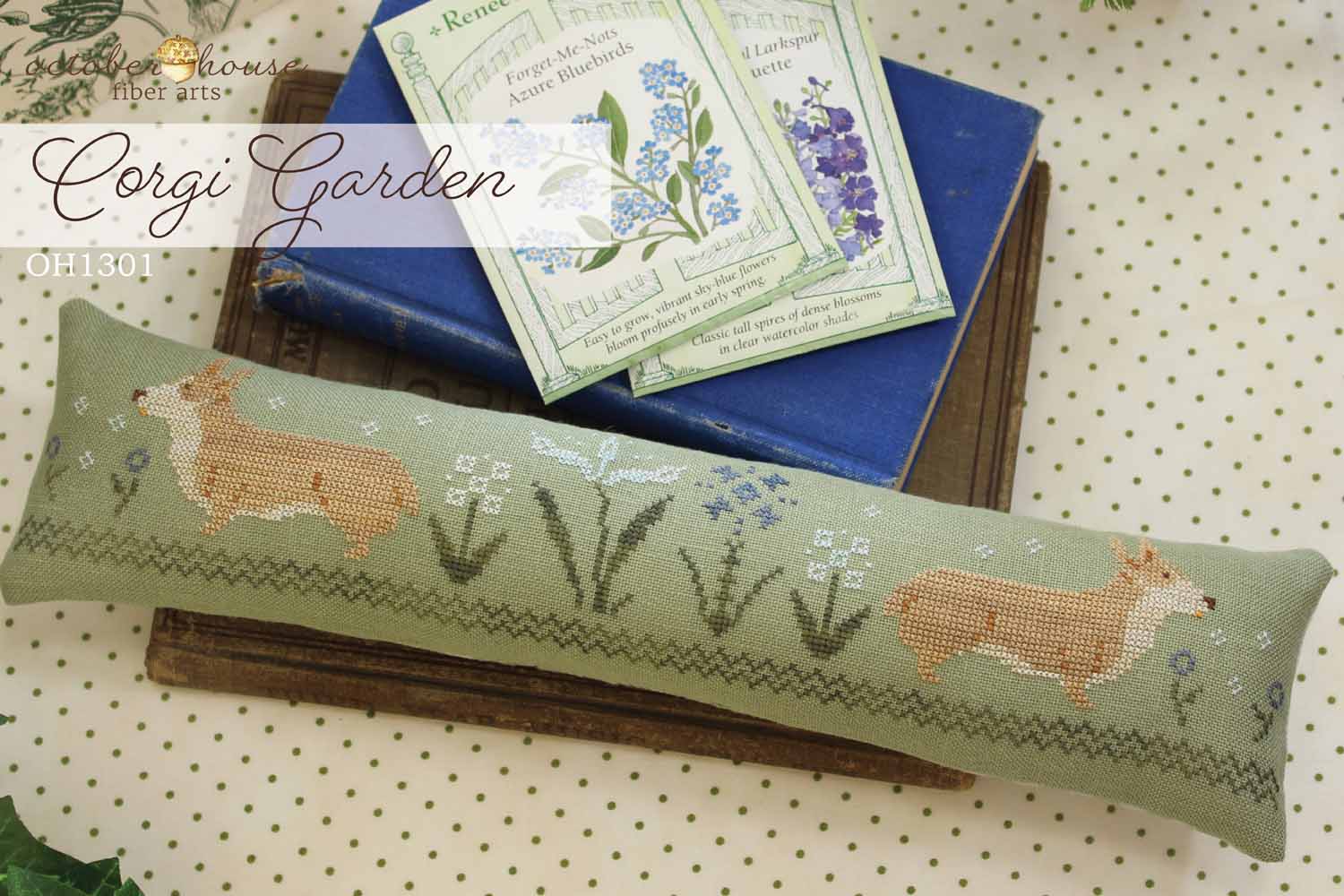 Corgi Garden - October House Fiber Arts - Cross Stitch Pattern [Nashville 2026]
