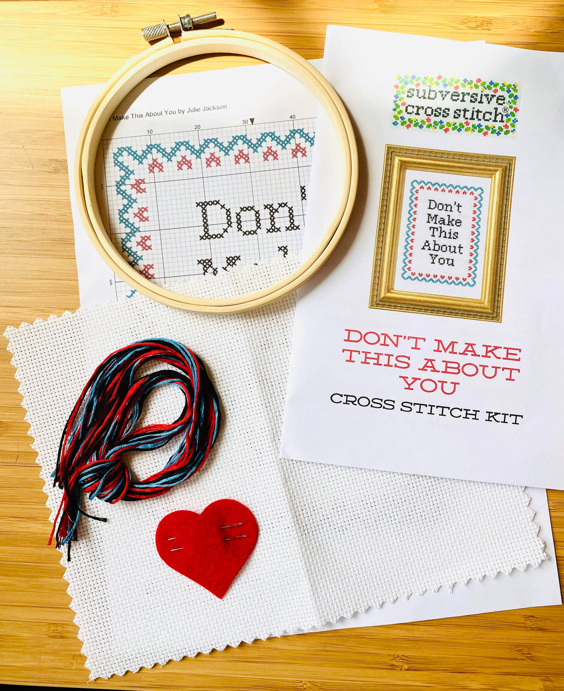 Feminist As F*ck Deluxe Cross Stitch Kit - Subversive Cross Stitch