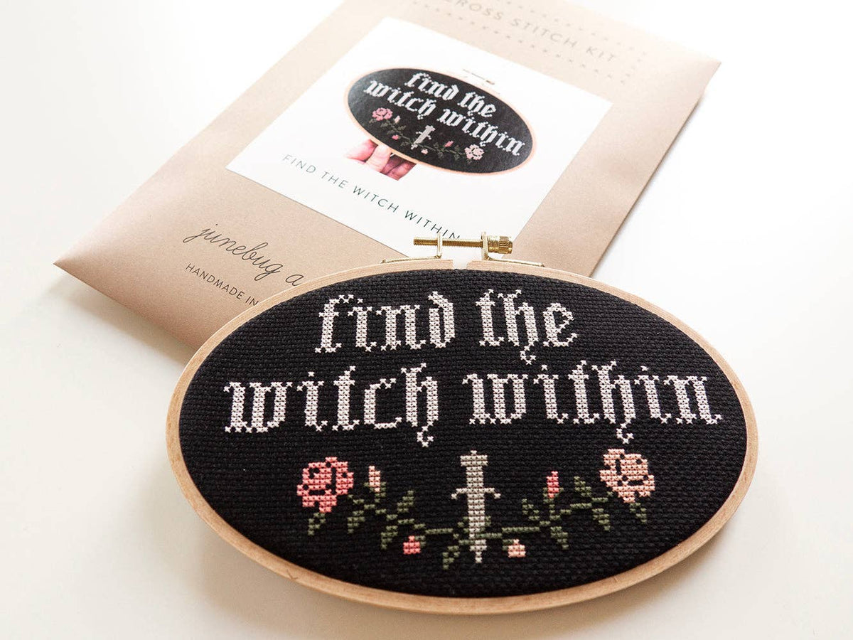 Find the Witch Within Cross Stitch Kit - Junebug & Darlin