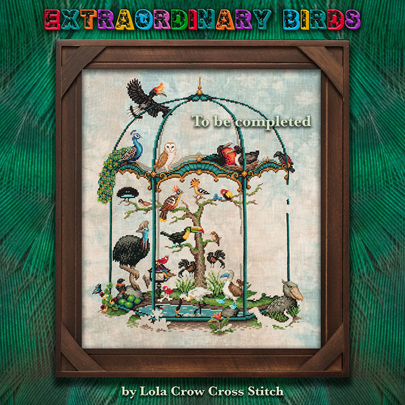 Extraordinary Birds - Lola Crow Cross Stitch - Cross Stitch Pattern [Needlework Marketplace 2025]