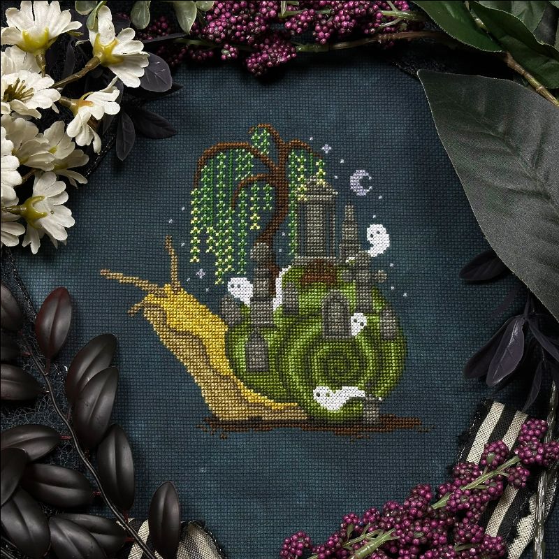 Grave Snail - The Stitch Crypt - Cross Stitch Pattern [Needlework Marketplace 2025]