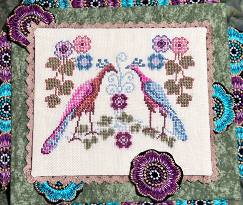 Pocketbook Peacocks (Design No. 99) - Bendy Stitchy Designs - Cross Stitch Pattern [Nashville 2024 Exclusive]