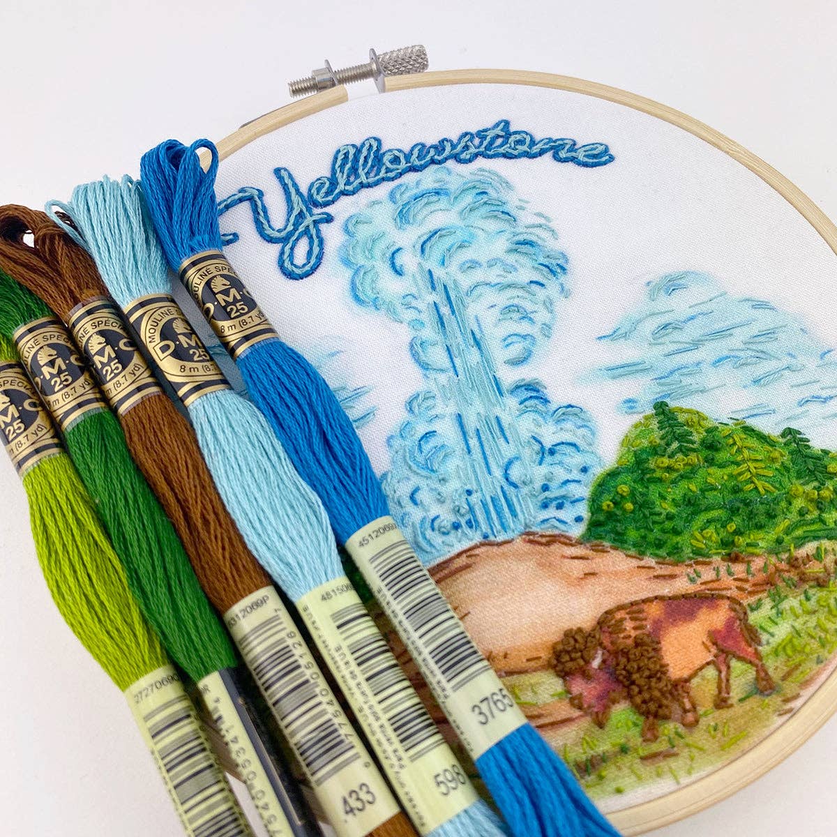 Yellowstone National Park Hand Embroidery Craft Kit