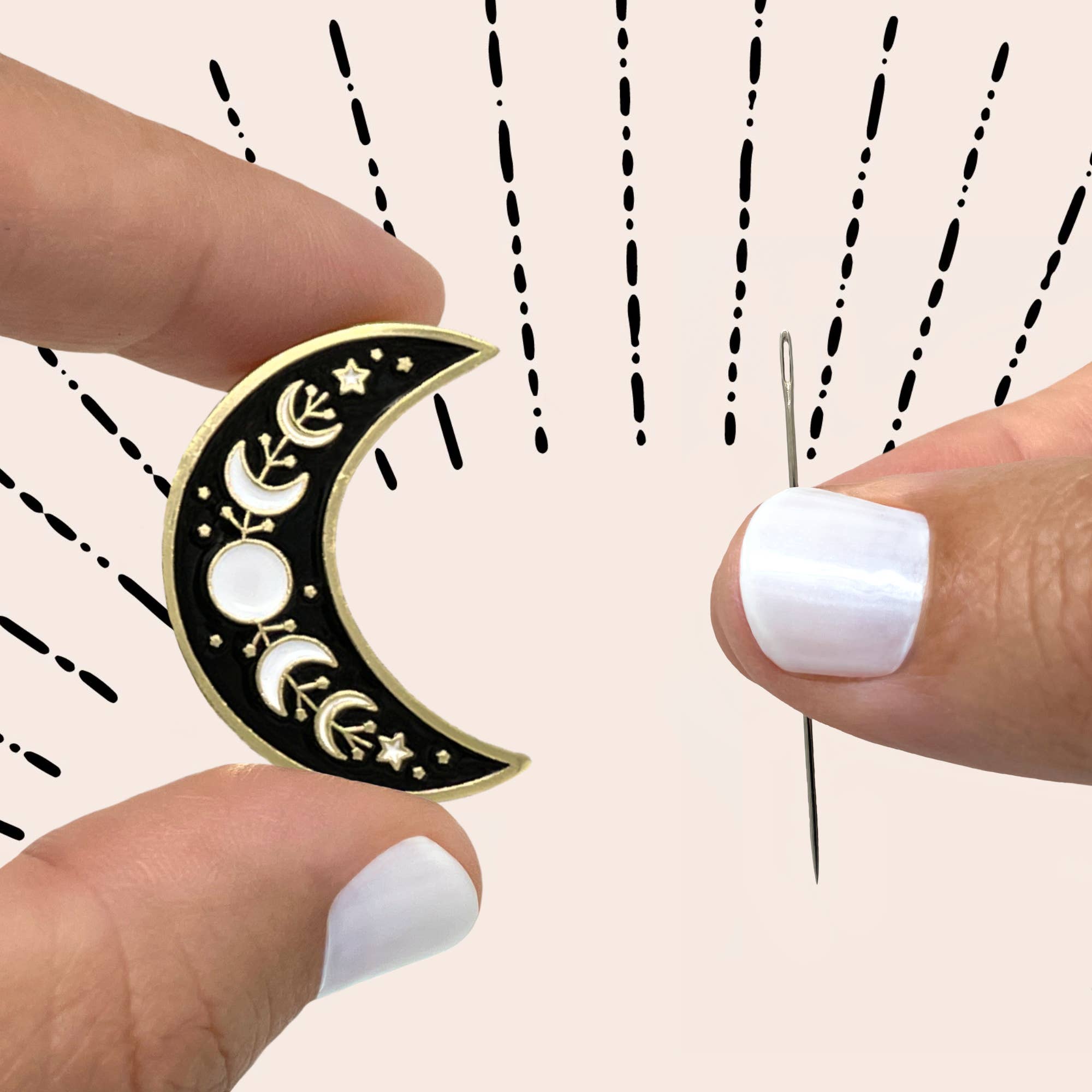 Moon and Stars Magnetic Needle Minder - The Stitch Box Vault - Cross Stitch Notions