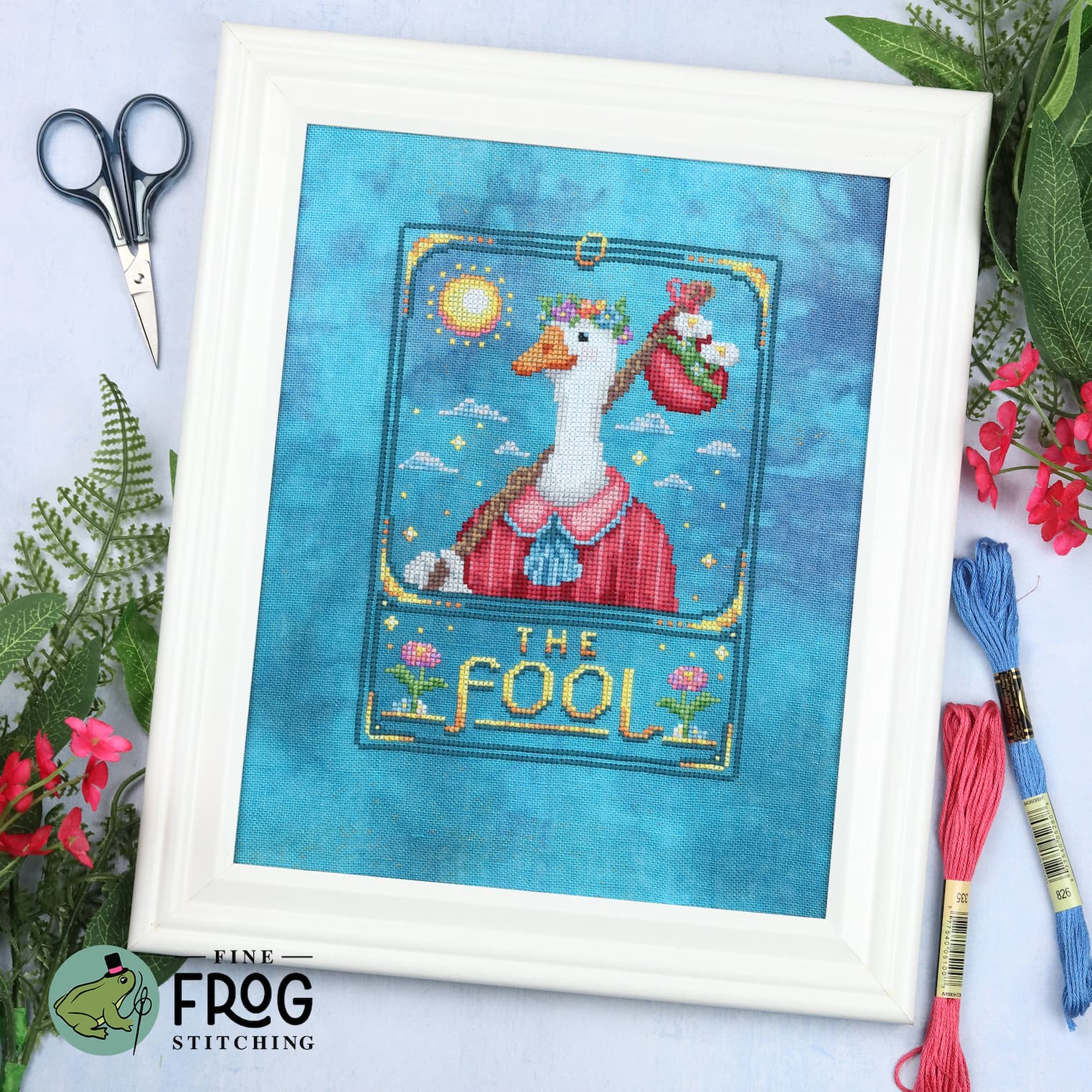 Feather Tarot: The Fool - Fine Frog Stitching - Cross Stitch Pattern [Needlework Marketplace 2025]
