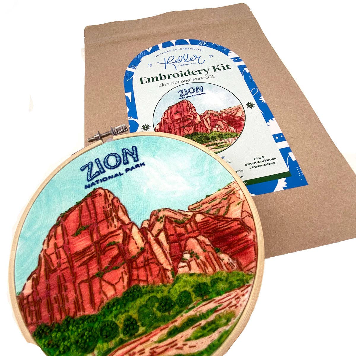 Zion National Park Hand Embroidery Craft Kit