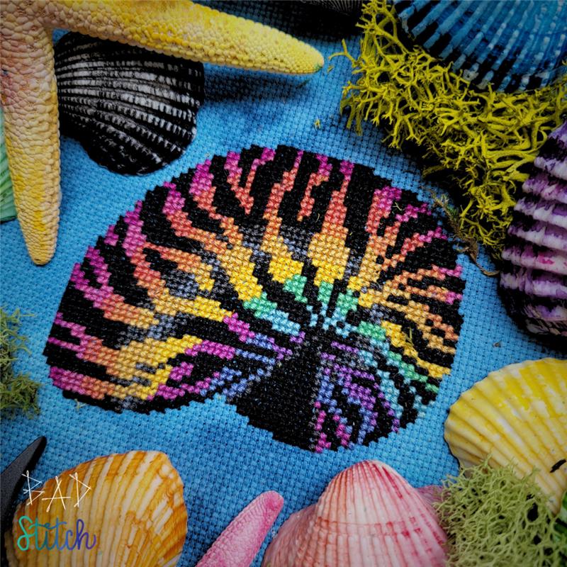 Rainbow Nautilus - BAD Stitch - Cross Stitch Pattern