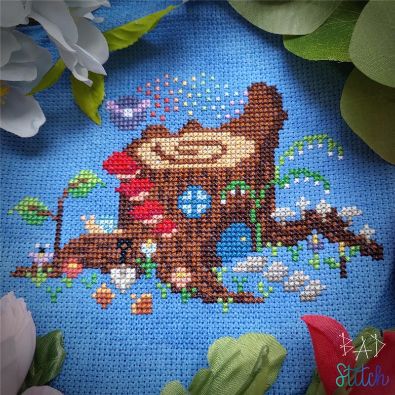 Cottage in the Woods - BAD Stitch - Cross Stitch Pattern