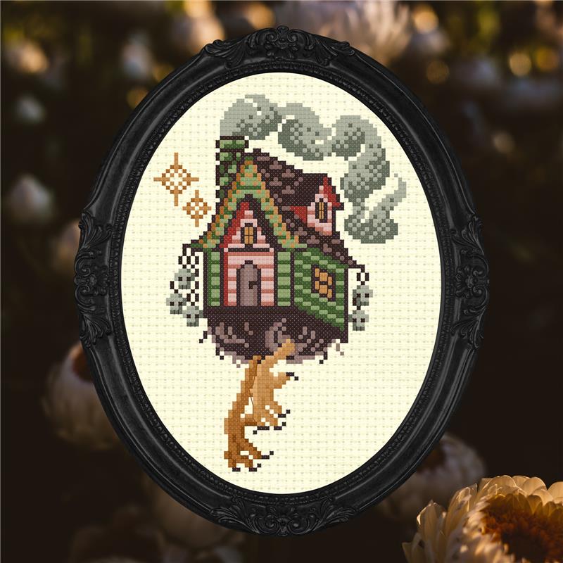 Baba Yaga Hut Hut - StitchSprout Cross Stitch - Cross Stitch Pattern