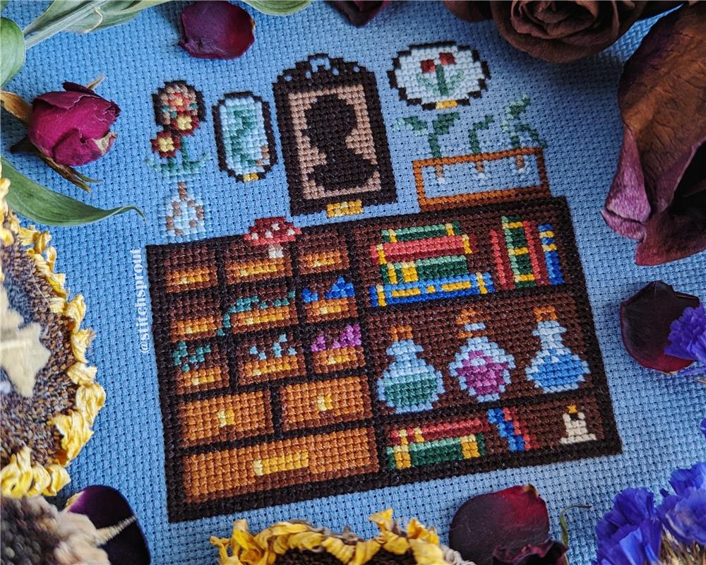 Cabinet of Curiosities - StitchSprout Cross Stitch - Cross Stitch Pattern