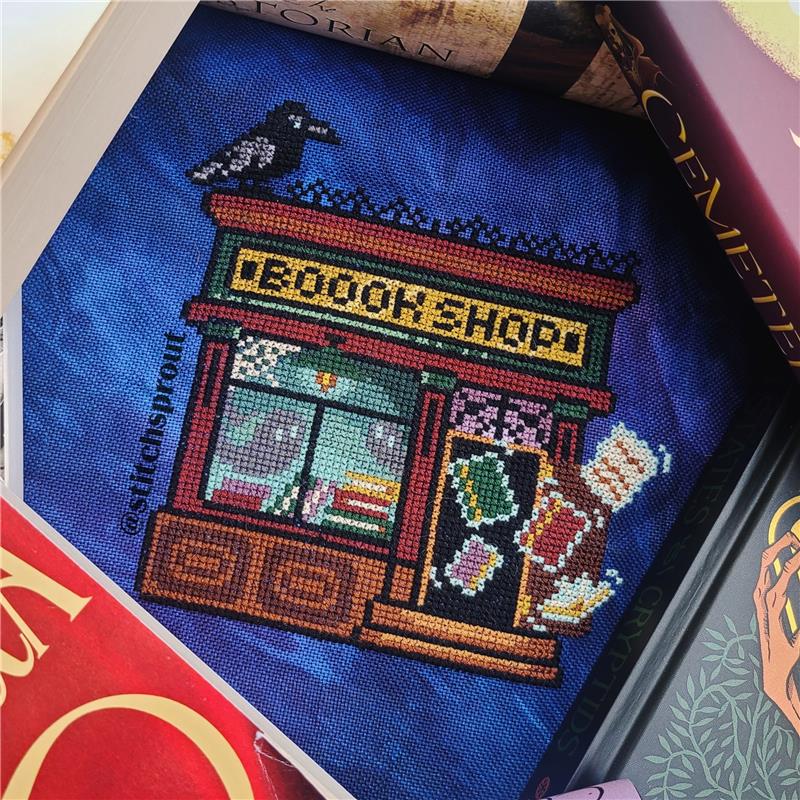 Haunted Bookshop - StitchSprout Cross Stitch - Cross Stitch Pattern