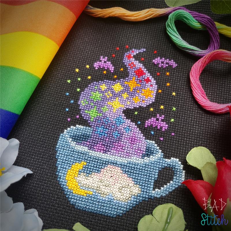 Pride Tea - BAD Stitch - Cross Stitch Pattern
