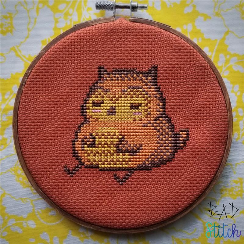 Chonky Owl - BAD Stitch - Cross Stitch Pattern