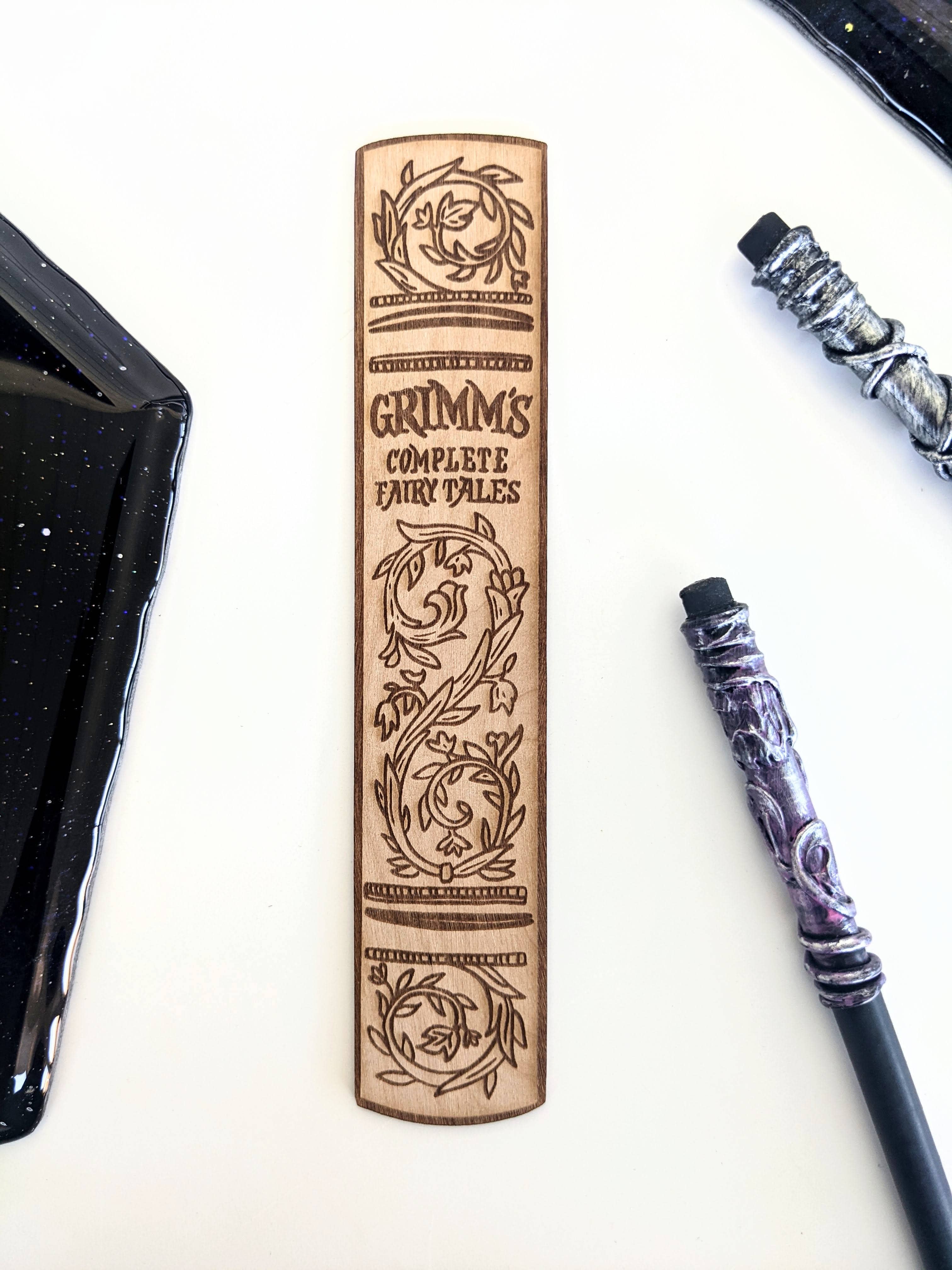 Grimms Fairytales Wooden Bookmark - NTSD Gaming - Stitch Box Vault