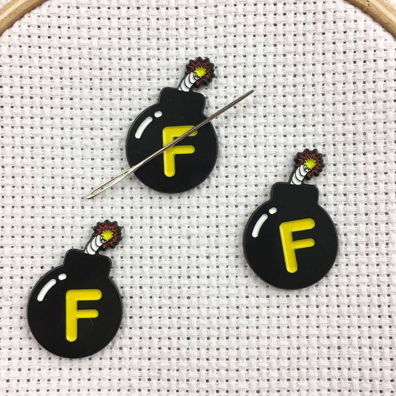F-bomb Enamel Needle Minder - Snarky Crafter Designs