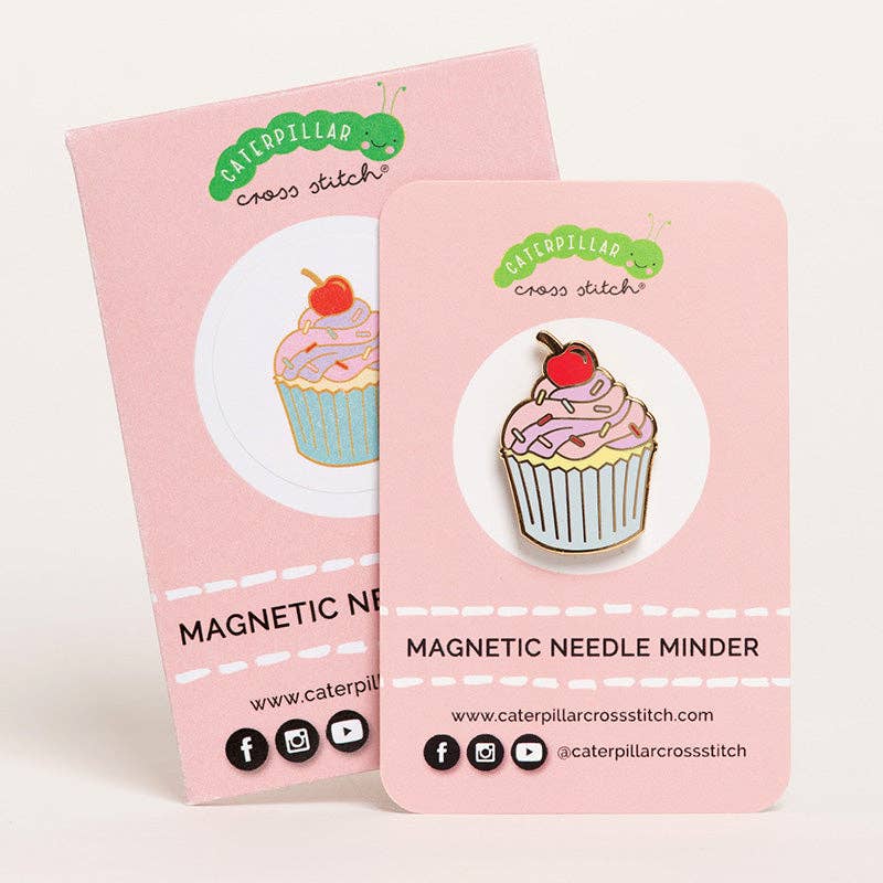 Cupcake Needle Minder - Caterpillar Cross Stitch - Notions