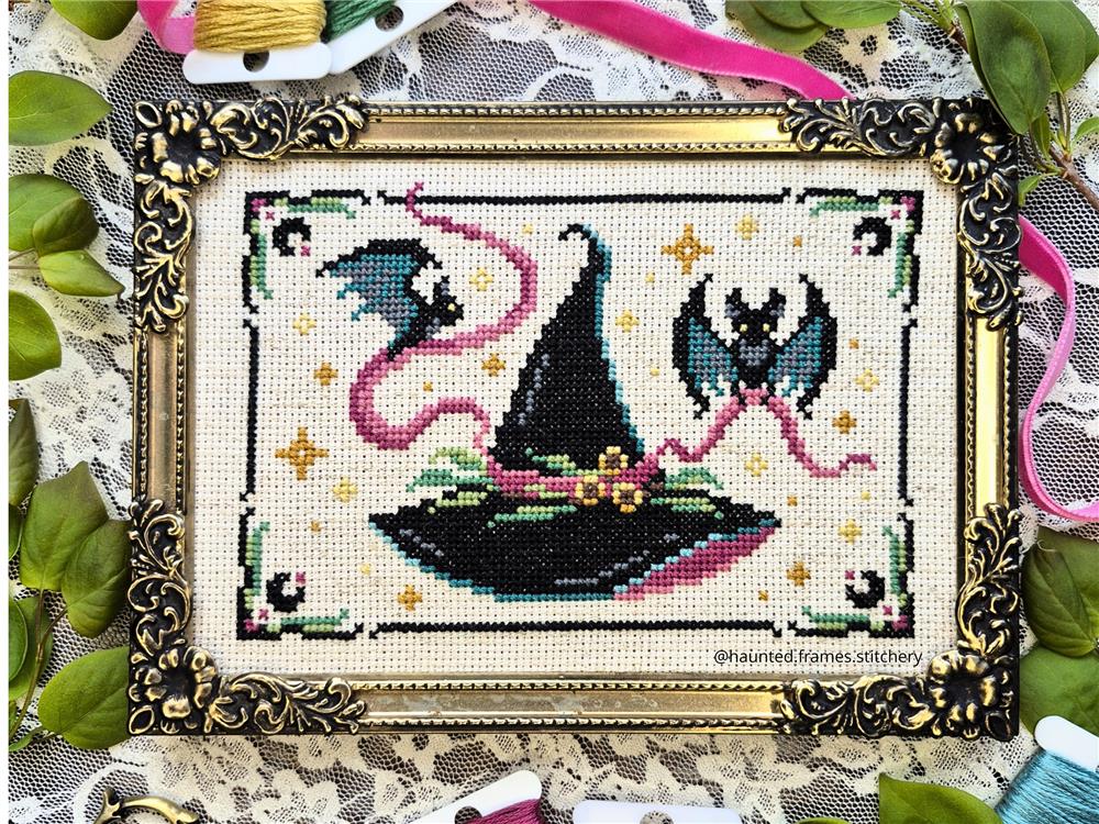 The Witch's Hat - Haunted Frames - Cross Stitch Pattern