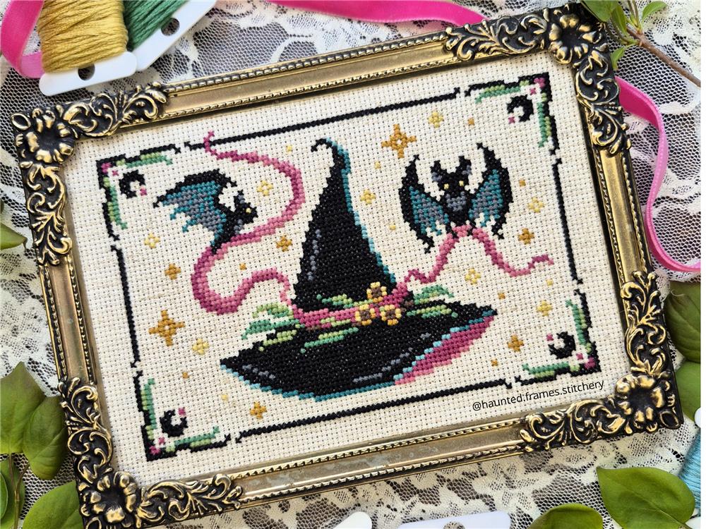 The Witch's Hat - Haunted Frames - Cross Stitch Pattern