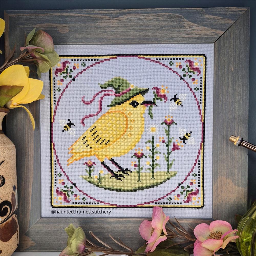 Fledgling's First Pick - Haunted Frames - Cross Stitch Pattern