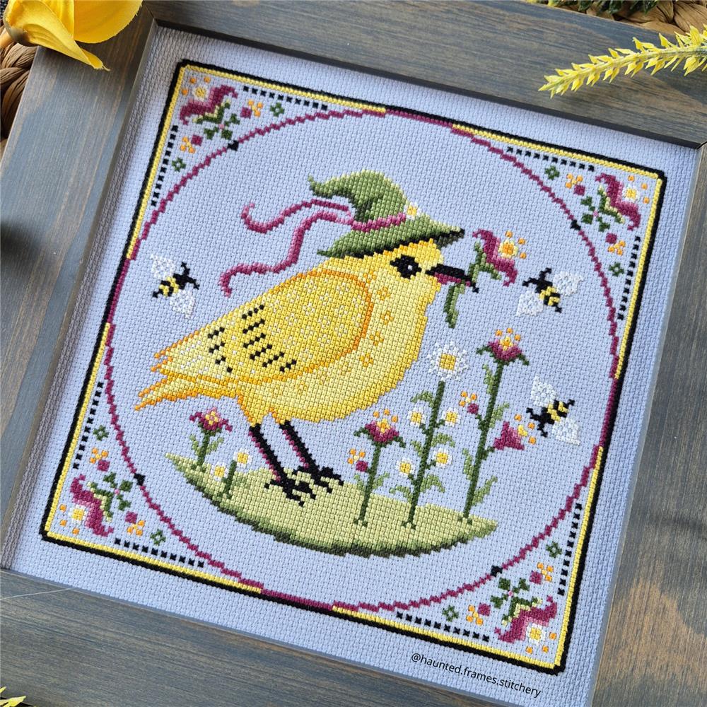 Fledgling's First Pick - Haunted Frames - Cross Stitch Pattern