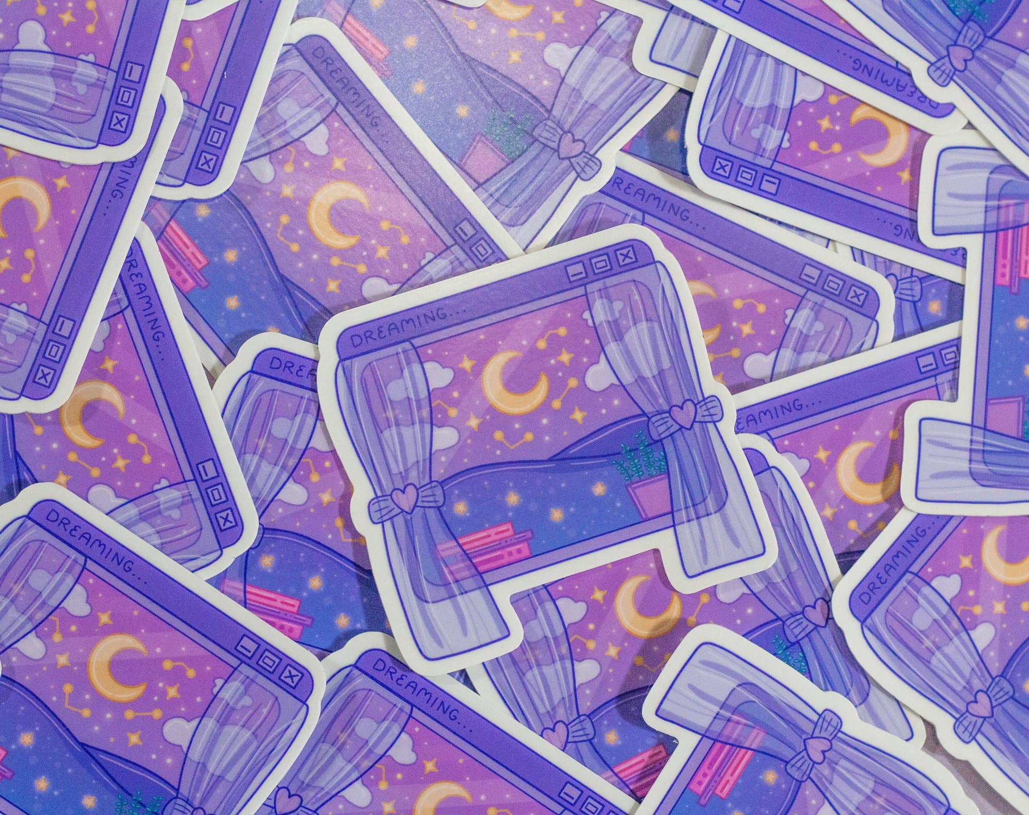 Dreaming Window Vinyl Sticker - Unicorn Eclipse