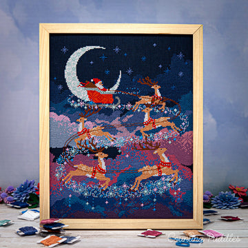 Santa's Moonlit Ride - Counting Puddles - Cross Stitch Pattern [Needlework Marketplace 2023 Exclusive]