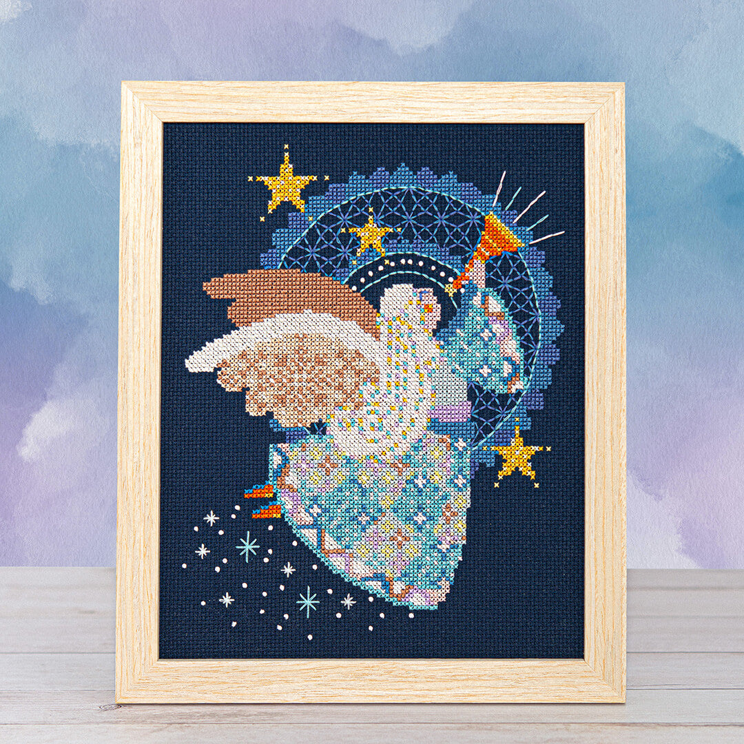 Patchwork Angel - Counting Puddles - Cross Stitch Pattern [Needlework Marketplace 2025]