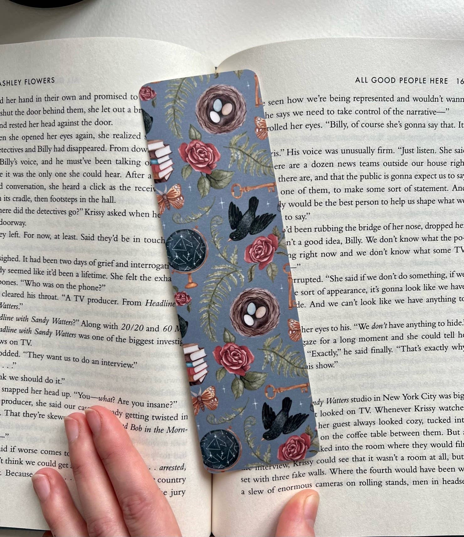 Dark Academia Bookmark - Fox & Fables - Stitch Box Vault