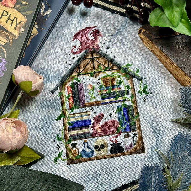 House of Book Dragons - The Stitch Crypt - Cross Stitch Pattern [Needlework Marketplace 2025]