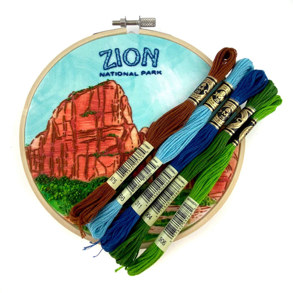 Zion National Park Hand Embroidery Craft Kit