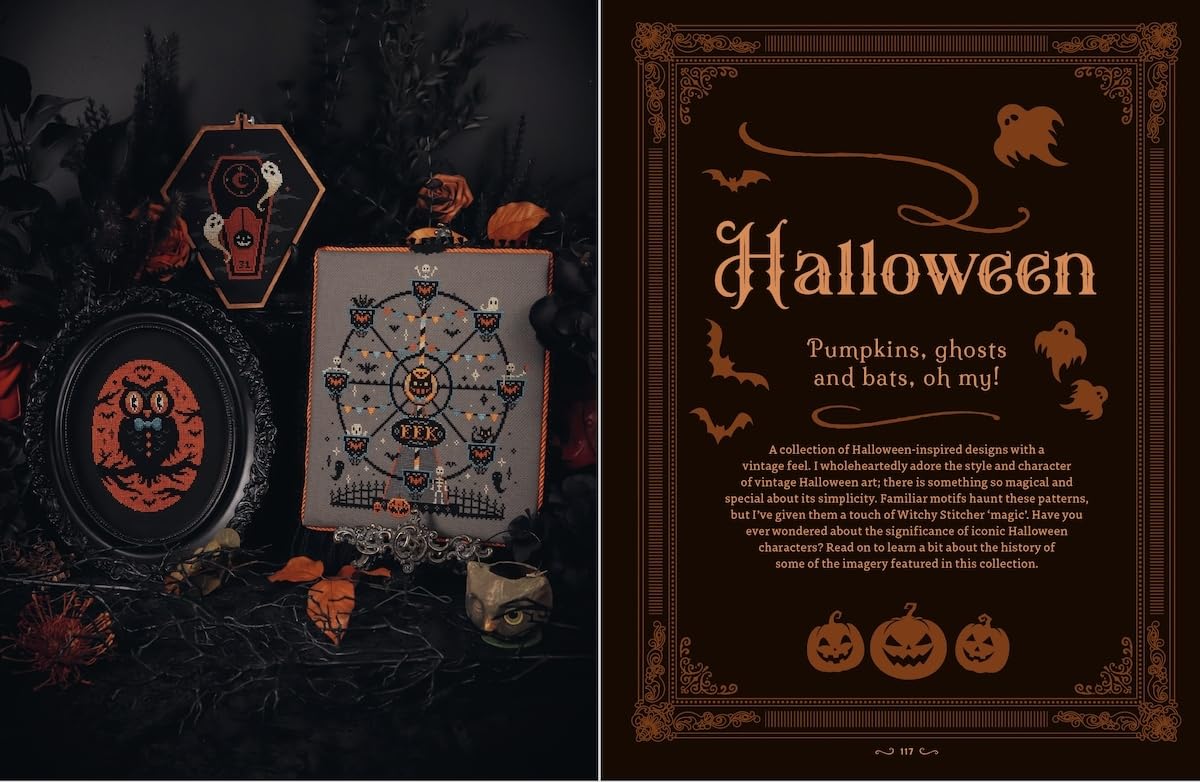 Witchy Stitching: 25 Patterns to Haunt Your Home by Meg Black (of The Witchy Stitcher)