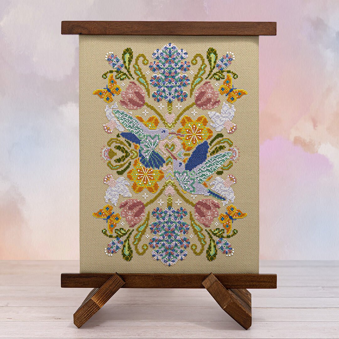 Spring Hummingbird Mandala - Counting Puddles - Cross Stitch Pattern [Nashville 2026]