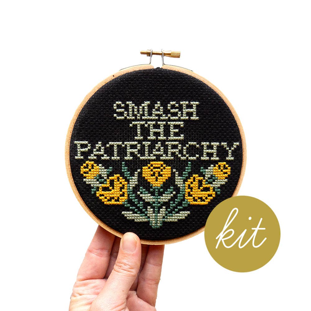 Smash the Patriarchy Cross Stitch Kit - Junebug & Darlin