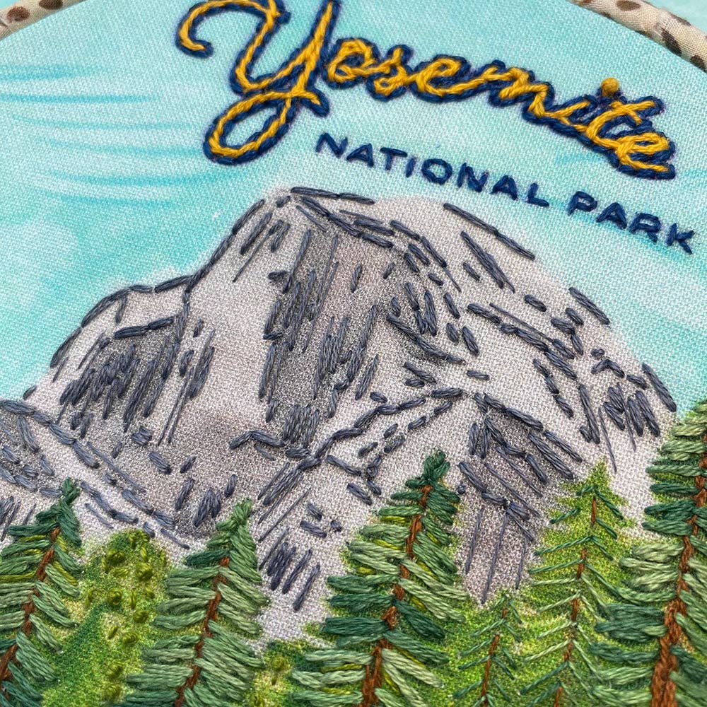 Yosemite National Park Hand Embroidery Craft Kit