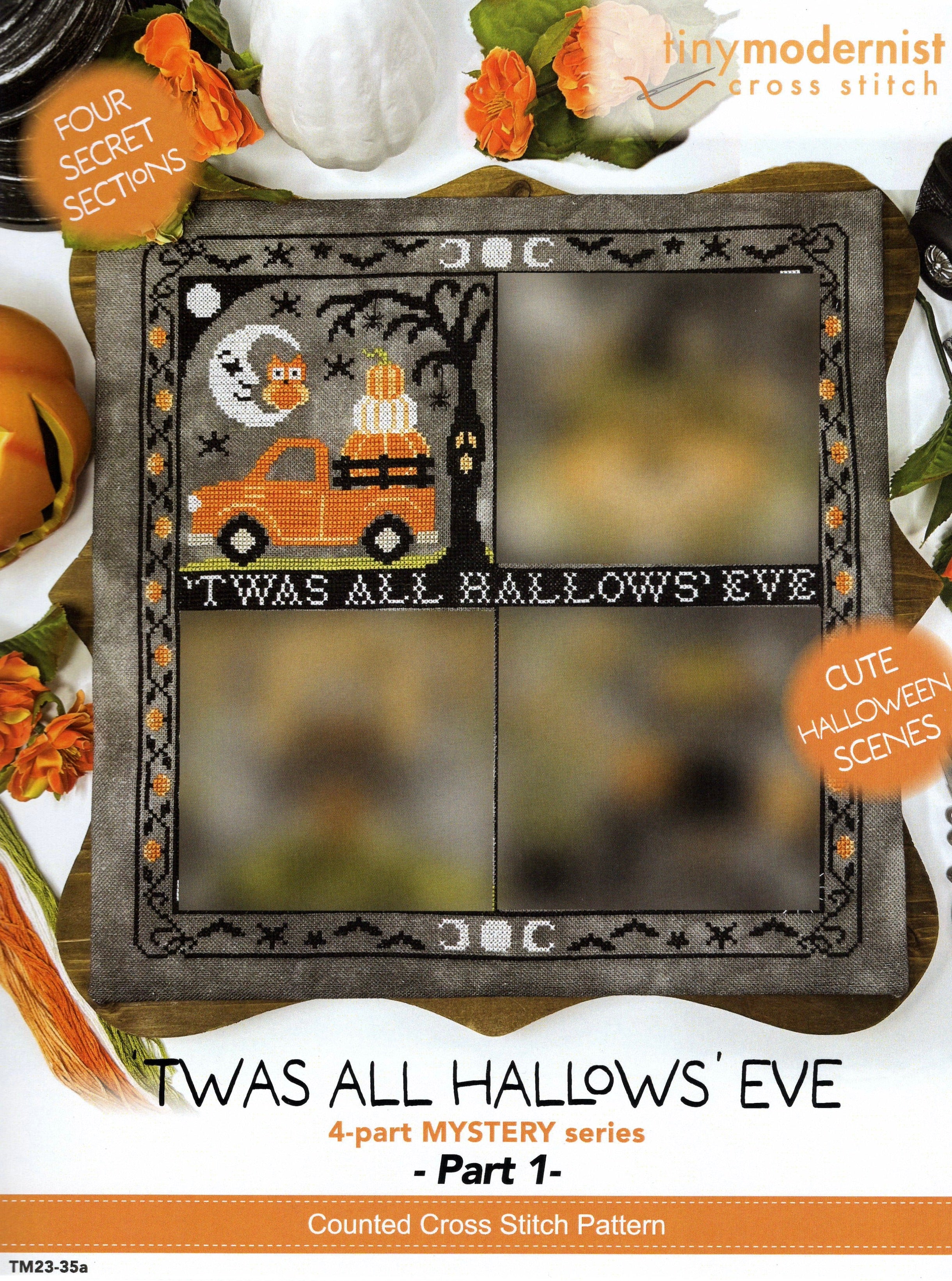 'Twas All Hallows Eve #1 - Tiny Modernist - Cross Stitch Pattern
