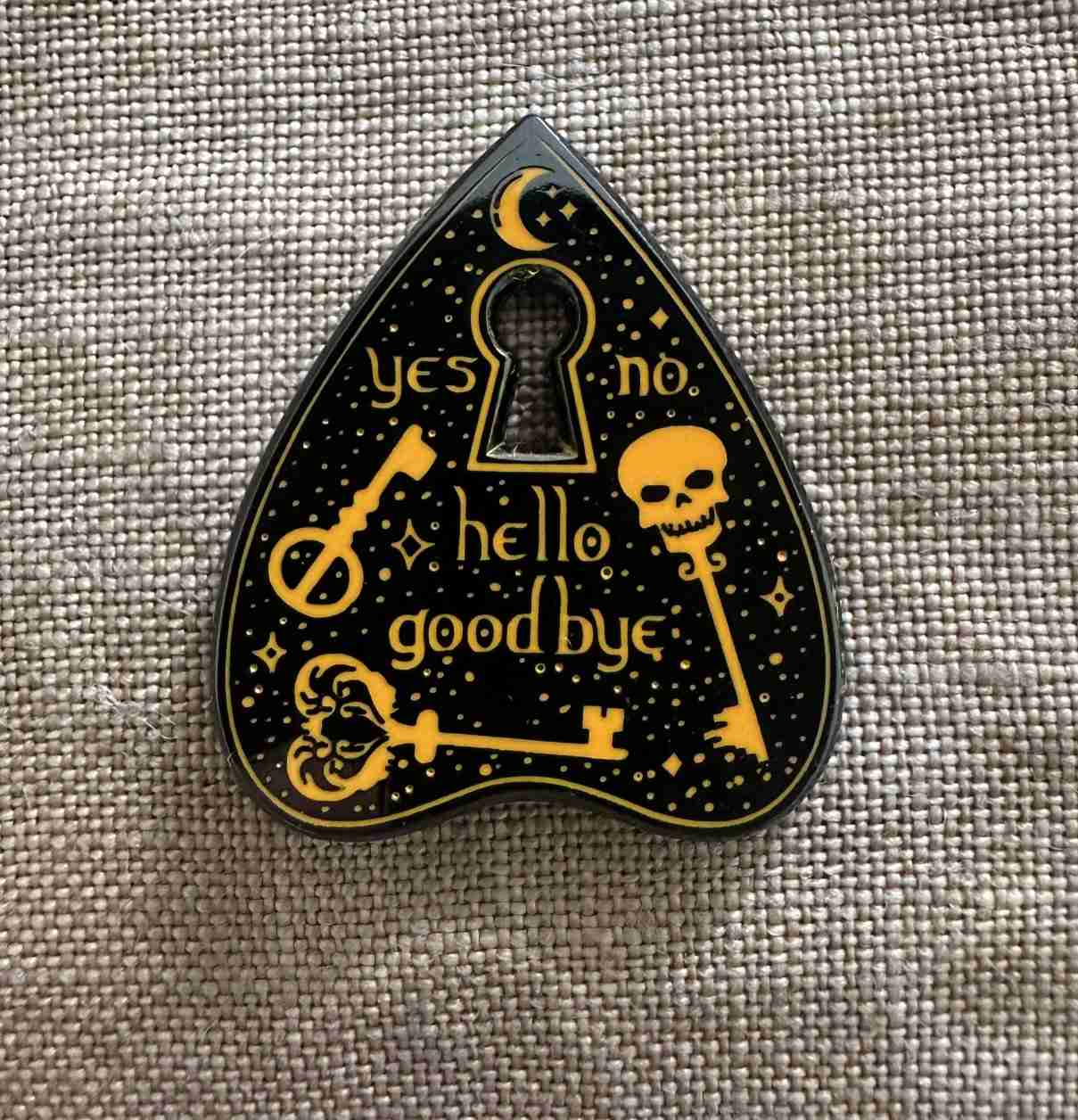 Keys to the Future Enamel Needle Minder - Rebel Stitcher Designs