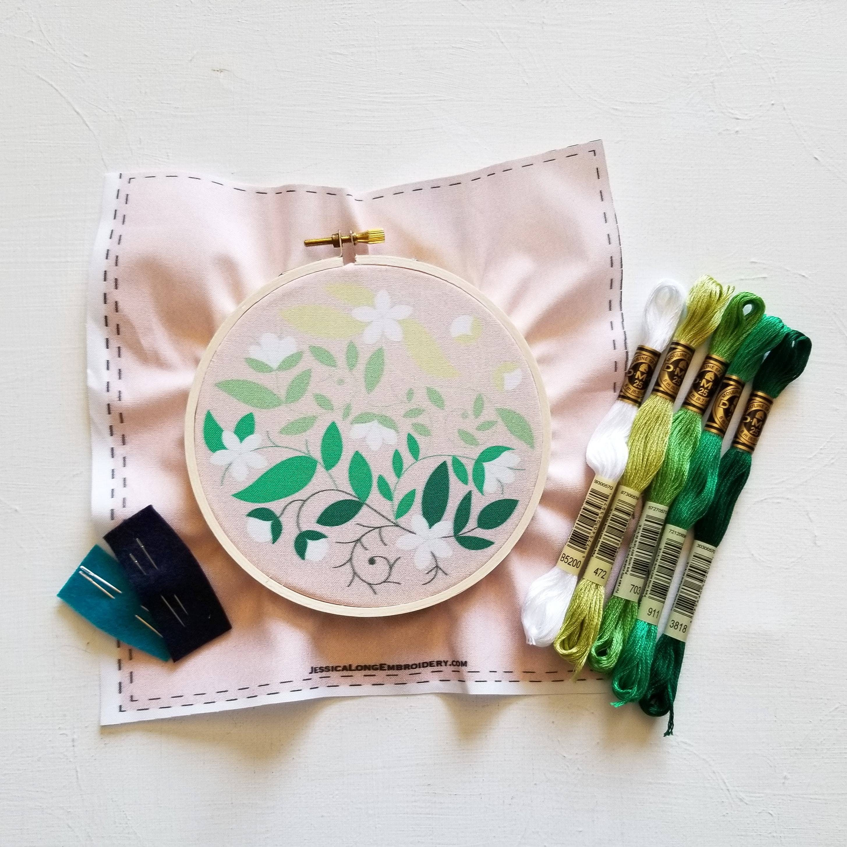 Blissful BloomsEmbroidery Kit - Jessica Long Embroidery