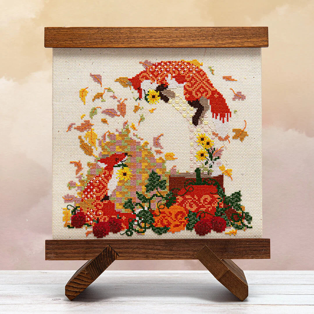 Frolicking Foxes - Counting Puddles - Cross Stitch Pattern [Needlework Marketplace 2024]