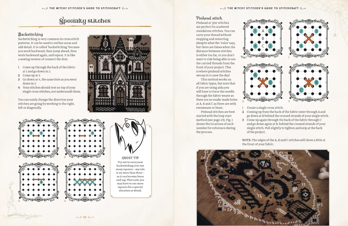 Witchy Stitching: 25 Patterns to Haunt Your Home by Meg Black (of The Witchy Stitcher)