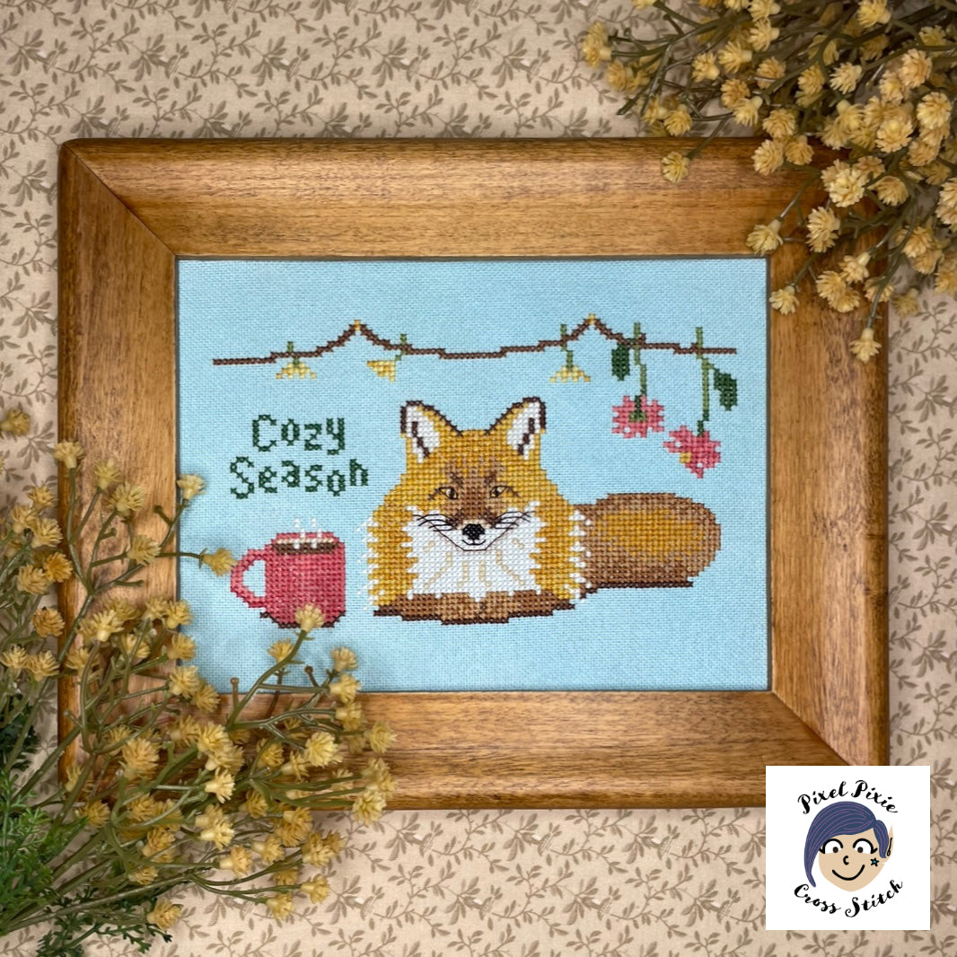 Cozy Fox - Pixel Pixie Cross Stitch - Cross Stitch Pattern [Needlework Marketplace 2024]