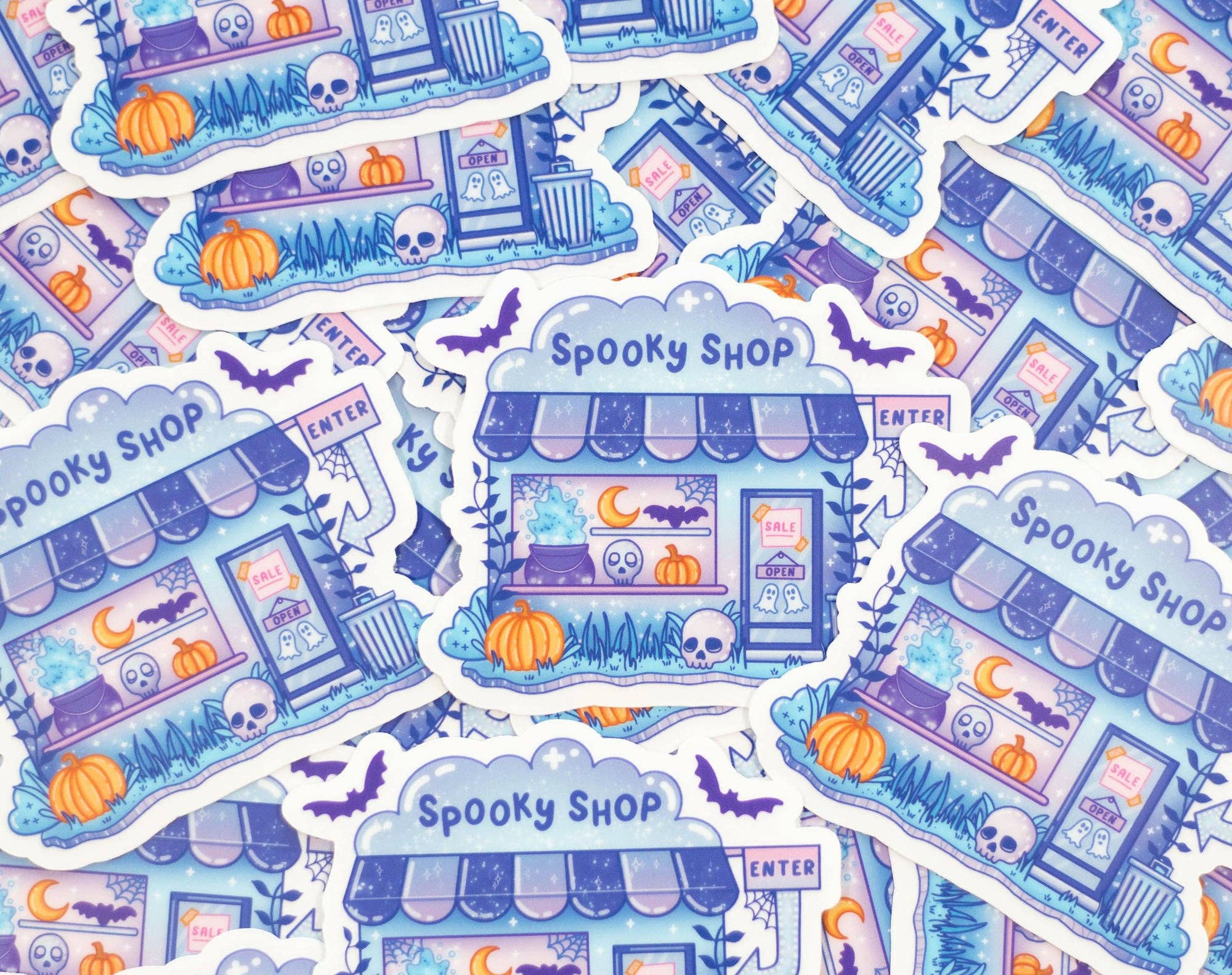 Spooky Shop Clear Sticker - Unicorn Eclipse