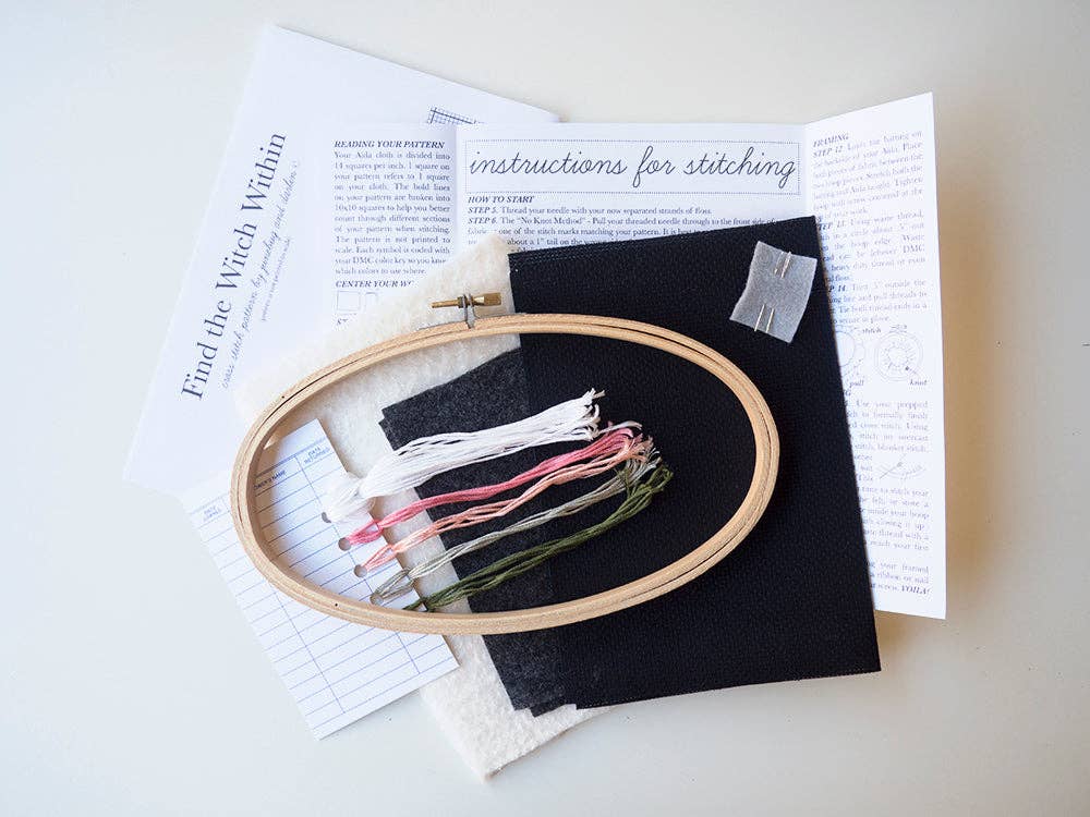 Find the Witch Within Cross Stitch Kit - Junebug & Darlin