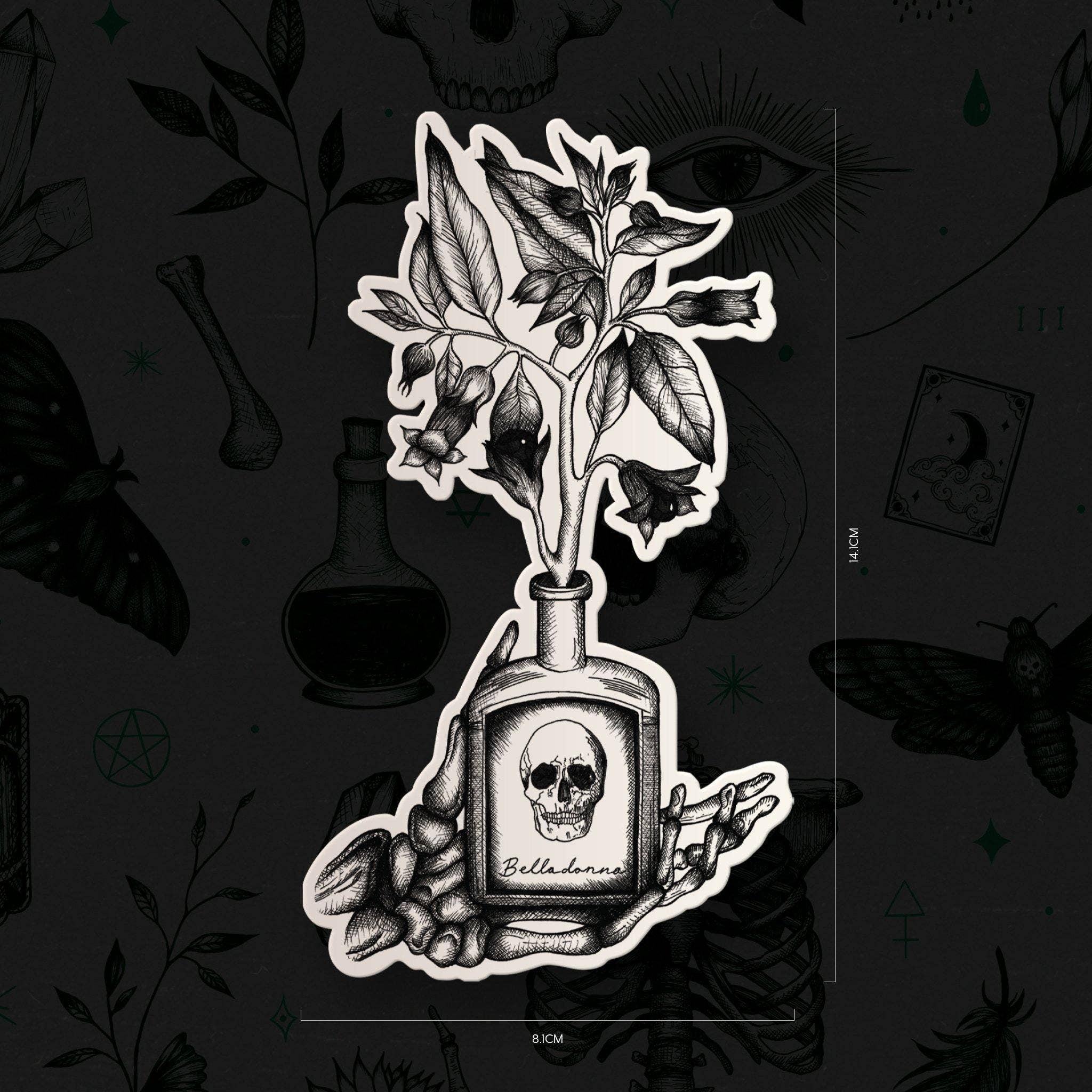 Belladonna Skeleton Sticker