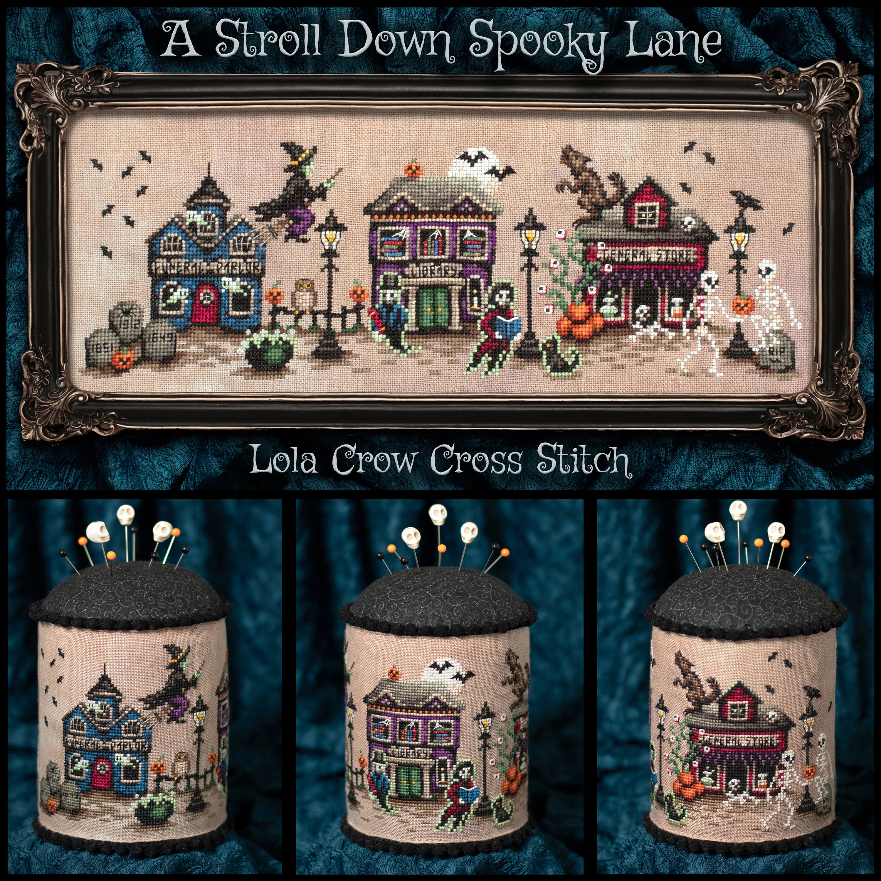 A Stroll Down Spooky Lane - Lola Crow Cross Stitch - Cross Stitch Pattern [Needlework Marketplace 2026]