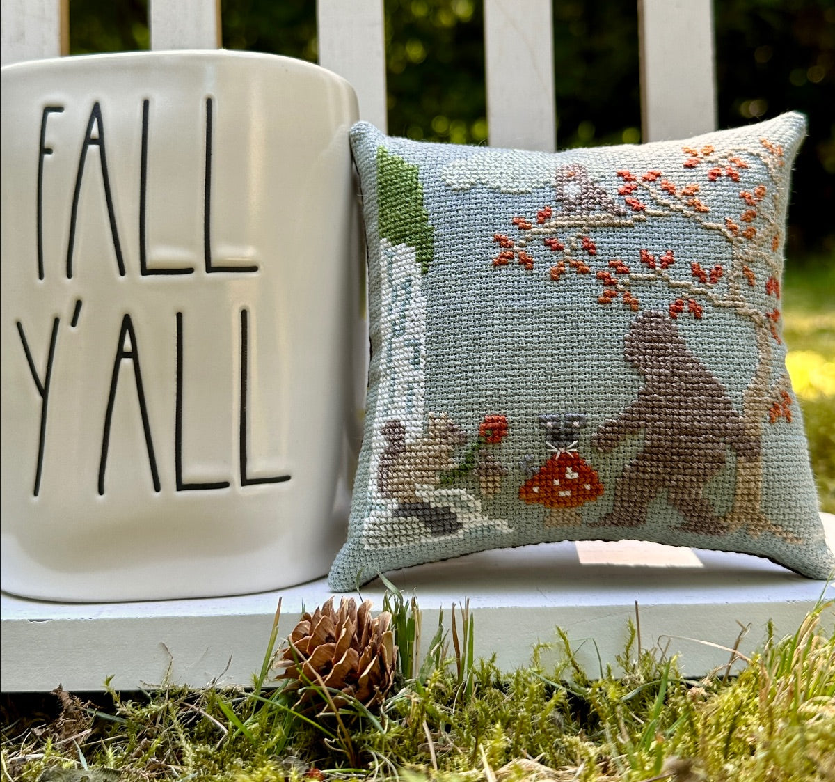 Bigfoot in Fall - SamBrie Stitches Designs - Cross Stitch Pattern [Needlework Marketplace 2023 Exclusive]